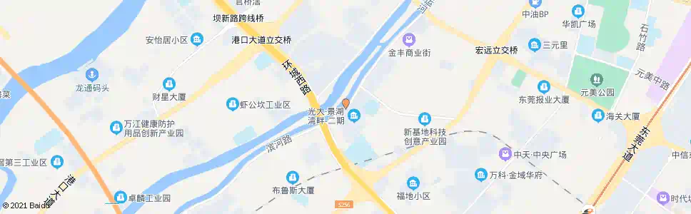 东莞景湖湾畔西_公交站地图_东莞公交_妙搜公交查询2025