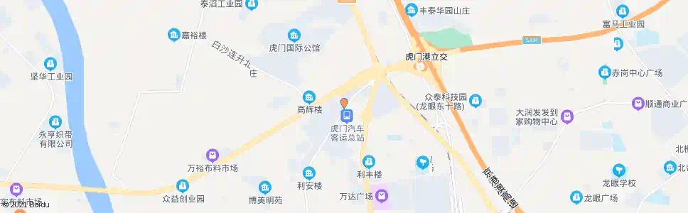 东莞虎门布料市场_公交站地图_东莞公交_妙搜公交查询2025