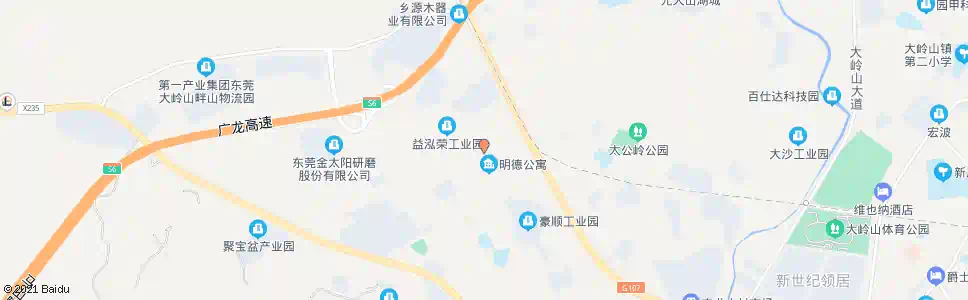 东莞下高田村委会_公交站地图_东莞公交_妙搜公交查询2025