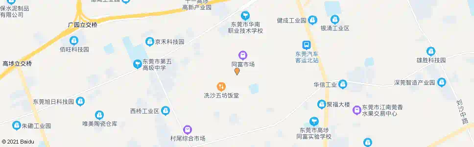 东莞冼沙三坊村_公交站地图_东莞公交_妙搜公交查询2025