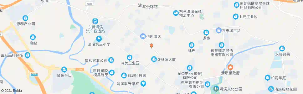 东莞中岗市场_公交站地图_东莞公交_妙搜公交查询2025