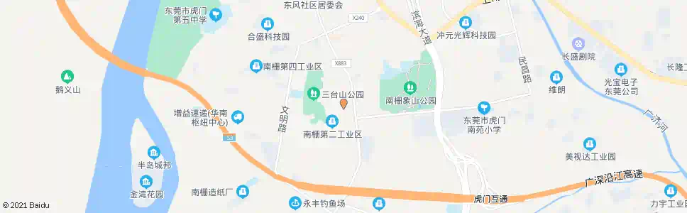 东莞南栅树脂卫生站_公交站地图_东莞公交_妙搜公交查询2025