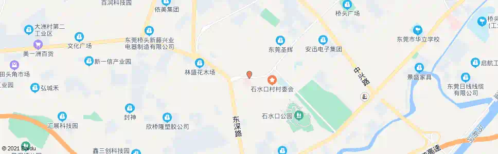 东莞石水口村委会_公交站地图_东莞公交_妙搜公交查询2025