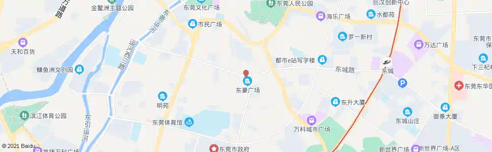 东莞东豪广场_公交站地图_东莞公交_妙搜公交查询2025