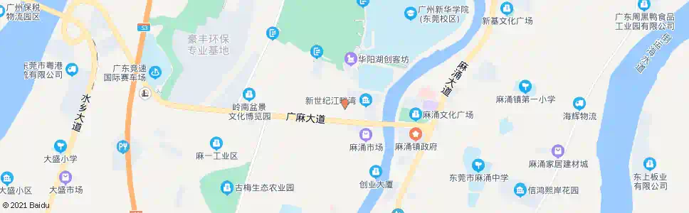 东莞麻涌市场(古梅北路)_公交站地图_东莞公交_妙搜公交查询2025