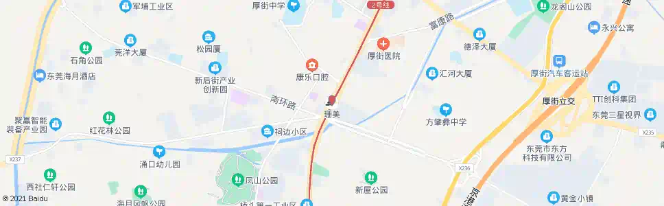 东莞珊美站_公交站地图_东莞公交_妙搜公交查询2025