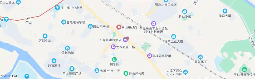 东莞建设银行(茶山)_公交站地图_东莞公交_妙搜公交查询2025