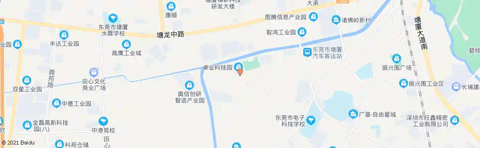 东莞莆心湖市场_公交站地图_东莞公交_妙搜公交查询2025
