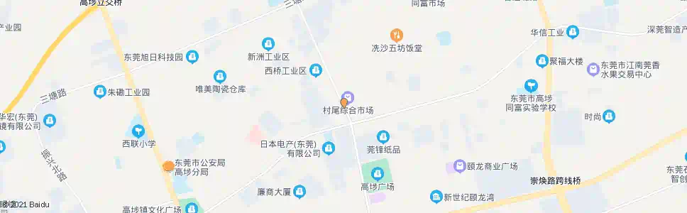 东莞冼沙村尾_公交站地图_东莞公交_妙搜公交查询2025