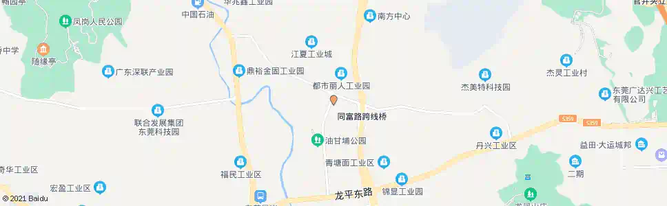 东莞油甘埔体育馆_公交站地图_东莞公交_妙搜公交查询2025