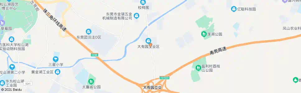 东莞大有园_公交站地图_东莞公交_妙搜公交查询2025