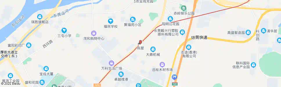 东莞陈屋站_公交站地图_东莞公交_妙搜公交查询2025