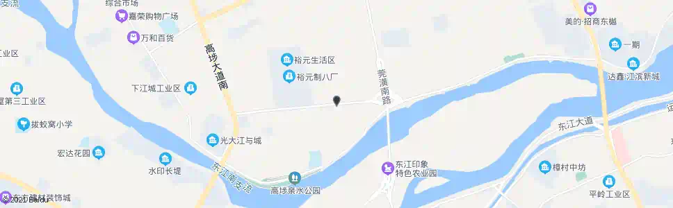 东莞上江城_公交站地图_东莞公交_妙搜公交查询2025