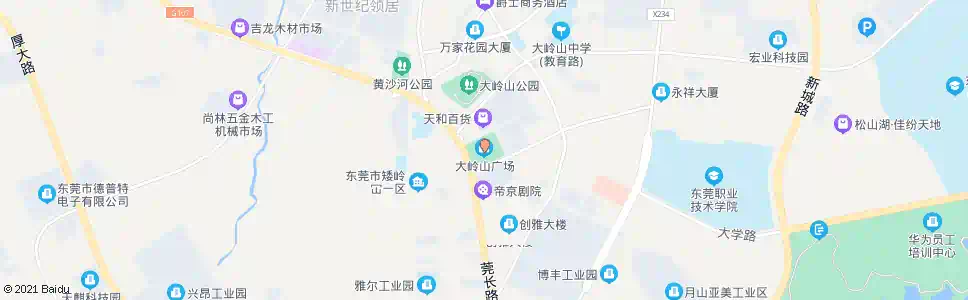东莞大岭山广场_公交站地图_东莞公交_妙搜公交查询2025