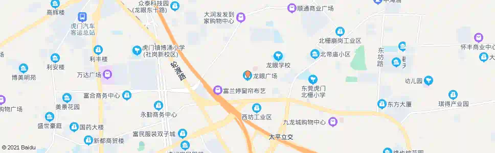 东莞龙眼广场_公交站地图_东莞公交_妙搜公交查询2025