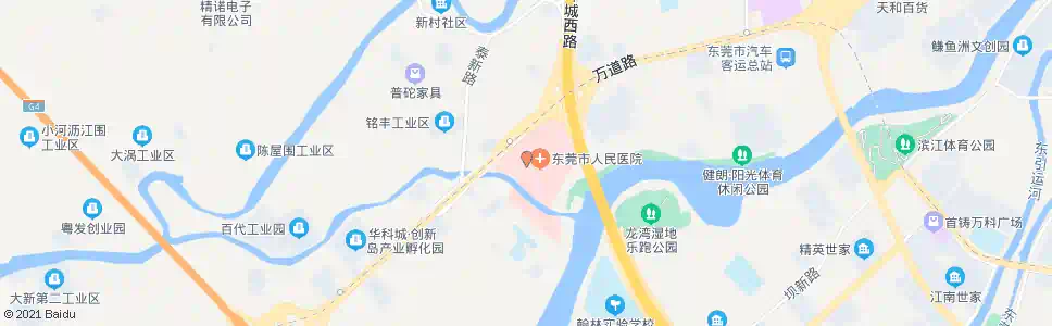 东莞红川路口(人民医院)_公交站地图_东莞公交_妙搜公交查询2025