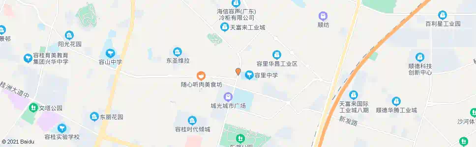 佛山容里中学_公交站地图_佛山公交_妙搜公交查询2025