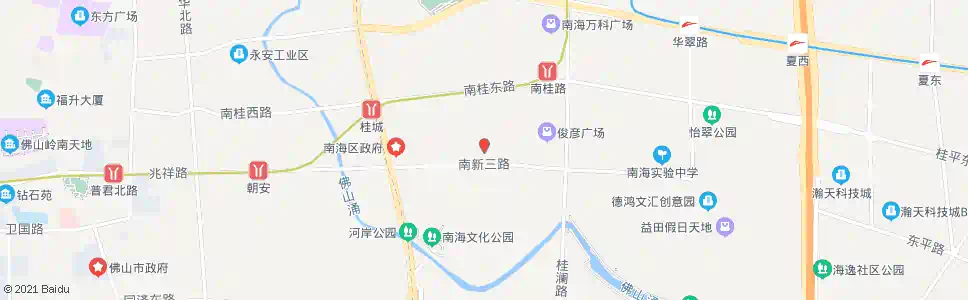 佛山桂城东二(民园)_公交站地图_佛山公交_妙搜公交查询2025