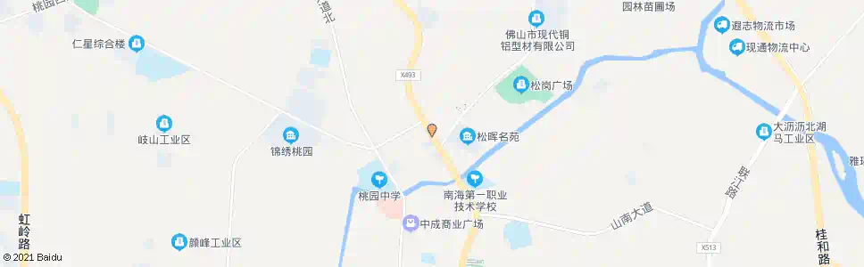 佛山狮山派出所松岗警务区_公交站地图_佛山公交_妙搜公交查询2025