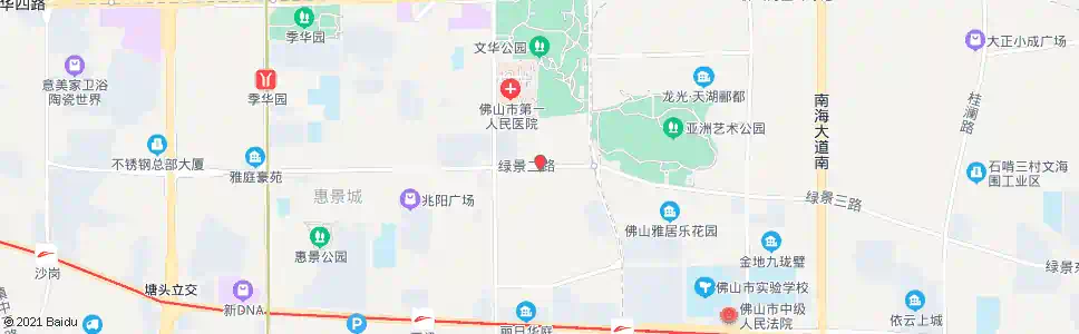 佛山绿景二路_公交站地图_佛山公交_妙搜公交查询2025