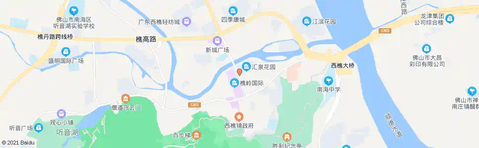 佛山西樵城区(官山二桥)_公交站地图_佛山公交_妙搜公交查询2025