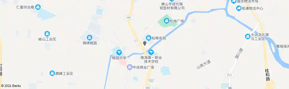 佛山松南路口_公交站地图_佛山公交_妙搜公交查询2025