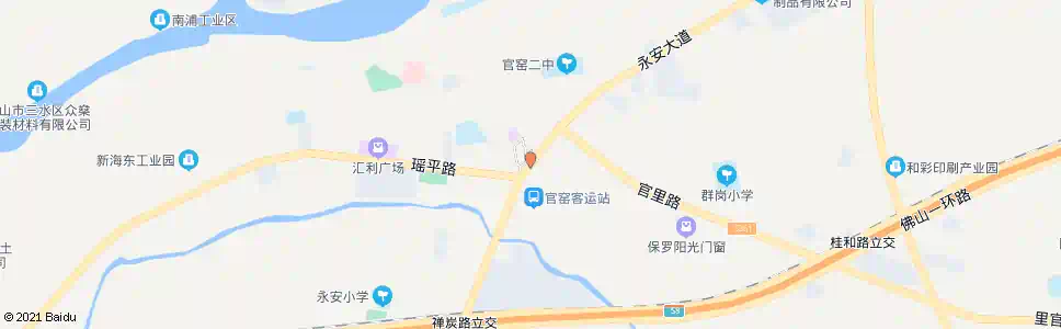 佛山官窑车站(草暖公园)_公交站地图_佛山公交_妙搜公交查询2025