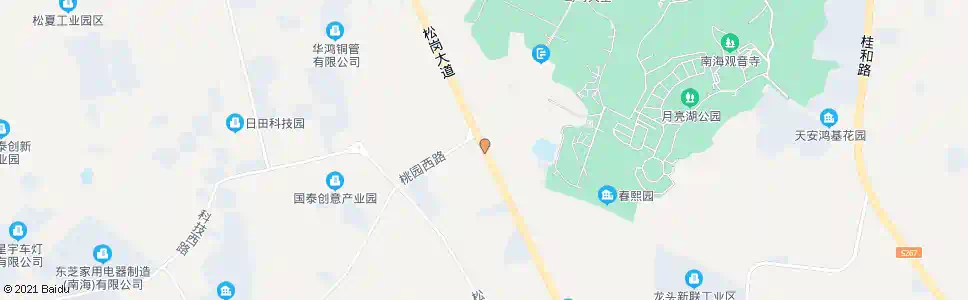 佛山显子岗(南国桃园路口)_公交站地图_佛山公交_妙搜公交查询2025