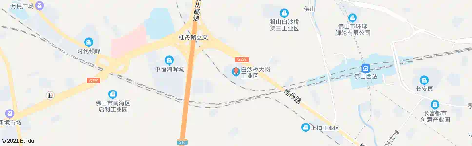 佛山白沙桥(桂丹路)_公交站地图_佛山公交_妙搜公交查询2025