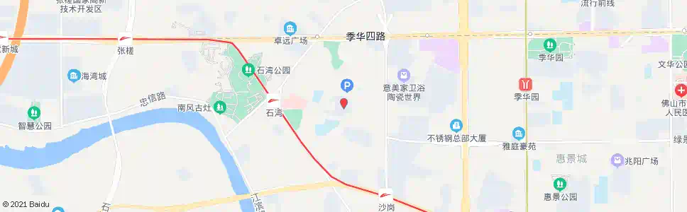 佛山禅城区中心医院(泛家居电商创意园)_公交站地图_佛山公交_妙搜公交查询2025