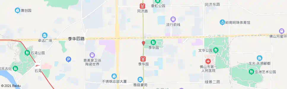 佛山季华园西门_公交站地图_佛山公交_妙搜公交查询2025