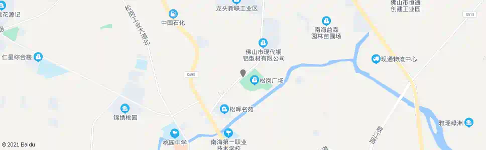 佛山松岗社会管理处_公交站地图_佛山公交_妙搜公交查询2025