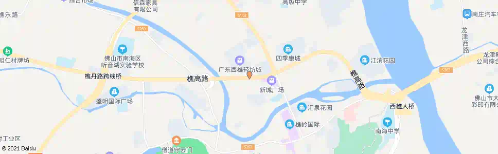 佛山民强大桥东_公交站地图_佛山公交_妙搜公交查询2025