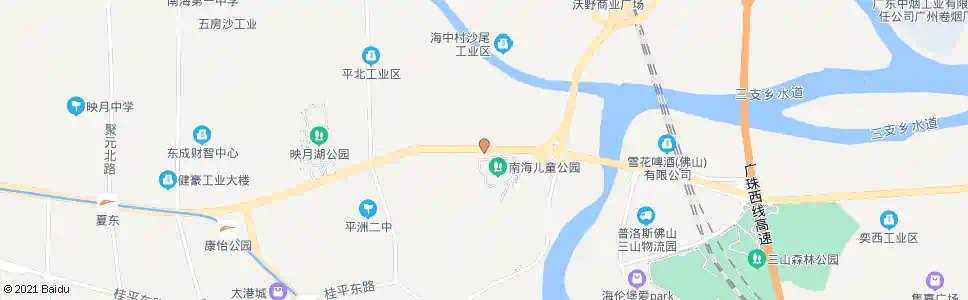 佛山平洲公园_公交站地图_佛山公交_妙搜公交查询2025