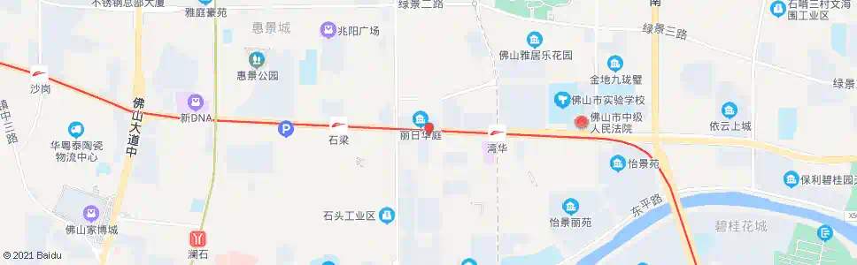 佛山丽日华庭_公交站地图_佛山公交_妙搜公交查询2025