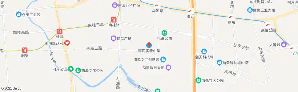 佛山南海实验中学_公交站地图_佛山公交_妙搜公交查询2025