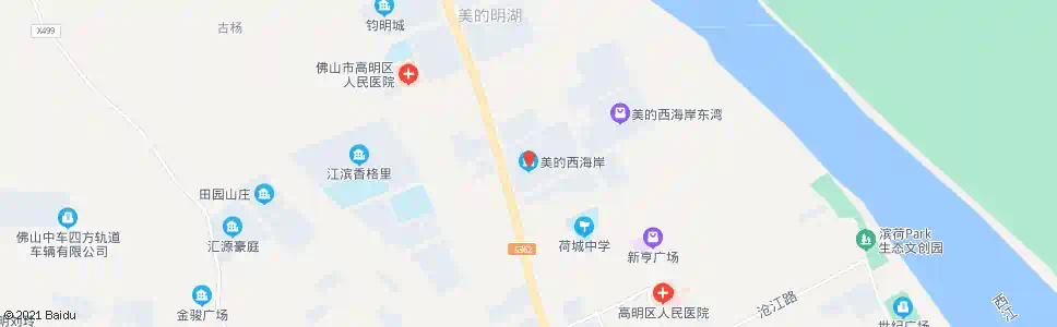 佛山美的西海岸_公交站地图_佛山公交_妙搜公交查询2025