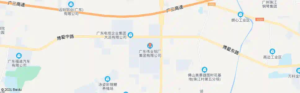 佛山伟业铝厂_公交站地图_佛山公交_妙搜公交查询2025