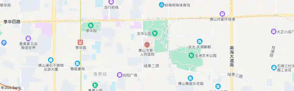 佛山市一医院_公交站地图_佛山公交_妙搜公交查询2025