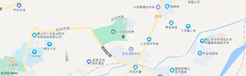 佛山荷花世界_公交站地图_佛山公交_妙搜公交查询2025