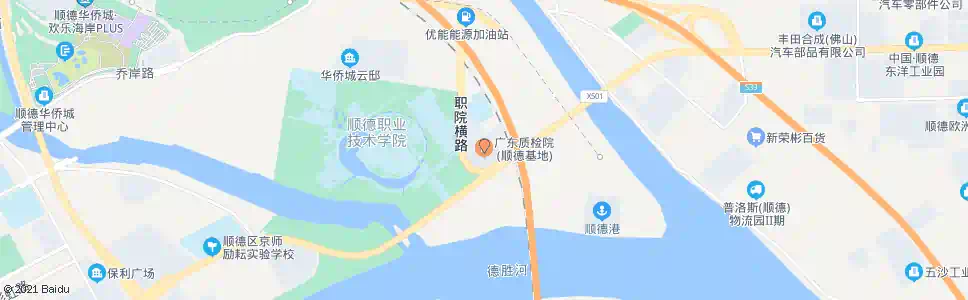 佛山省质检基地(顺德职院东门)_公交站地图_佛山公交_妙搜公交查询2025