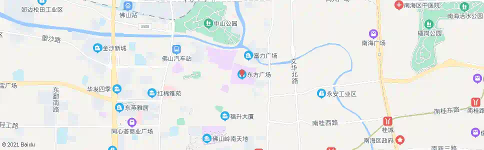 佛山东方广场_公交站地图_佛山公交_妙搜公交查询2025