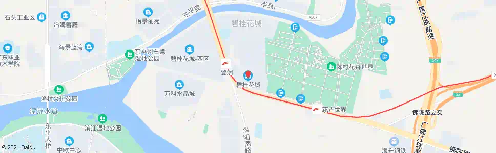 佛山碧桂花城_公交站地图_佛山公交_妙搜公交查询2025