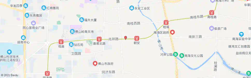 佛山朝东_公交站地图_佛山公交_妙搜公交查询2025