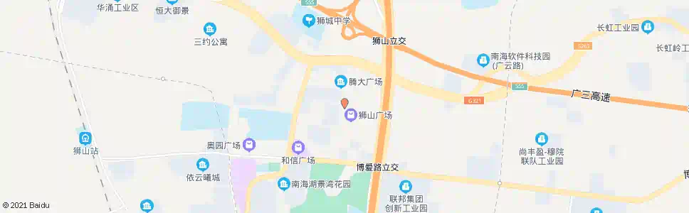佛山狮山广场_公交站地图_佛山公交_妙搜公交查询2025