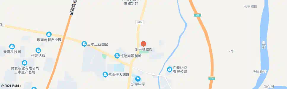 佛山乐平镇府_公交站地图_佛山公交_妙搜公交查询2025