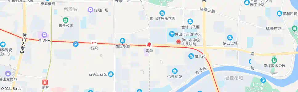 佛山湾华_公交站地图_佛山公交_妙搜公交查询2025