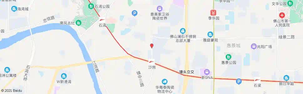 佛山华艺装饰城西门_公交站地图_佛山公交_妙搜公交查询2025