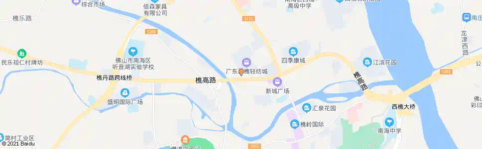 佛山樵华路口_公交站地图_佛山公交_妙搜公交查询2025