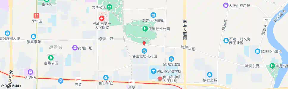 佛山亚艺公园南门_公交站地图_佛山公交_妙搜公交查询2025